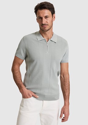 PİERRE CARDİN Erkek Yeşil Polo Yaka Kazak