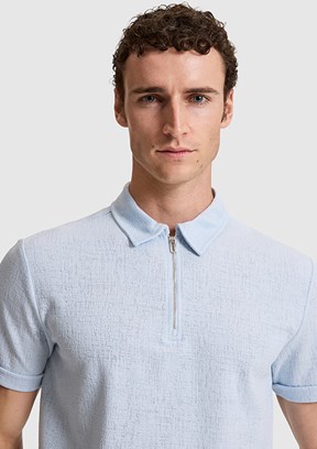 PİERRE CARDİN - Erkek Mavi Polo Yaka T-Shirt