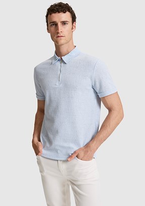 PİERRE CARDİN - Erkek Mavi Polo Yaka T-Shirt