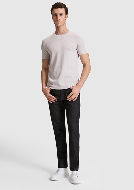 PİERRE CARDİN - Erkek Siyah Straight Jean Pantolon