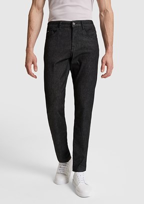 PİERRE CARDİN - Erkek Siyah Straight Jean Pantolon