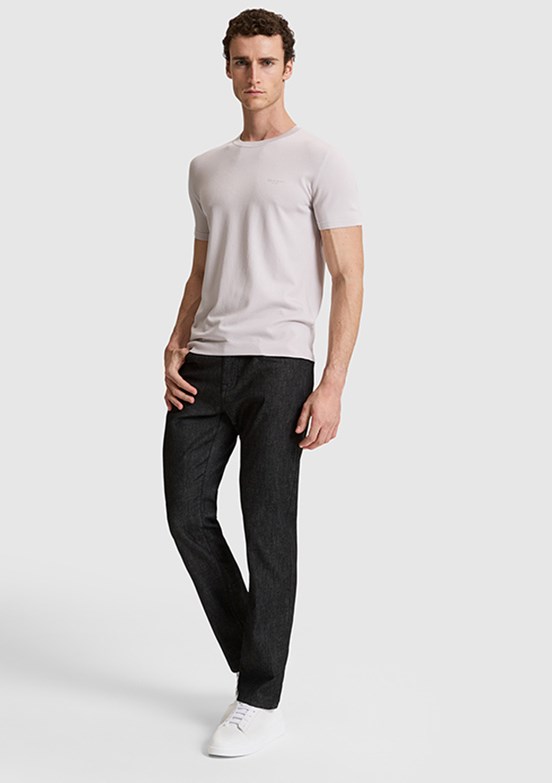 PİERRE CARDİN - Erkek Siyah Straight Jean Pantolon