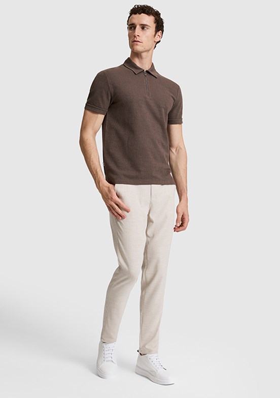 PİERRE CARDİN - Erkek Bej Slim Pantolon