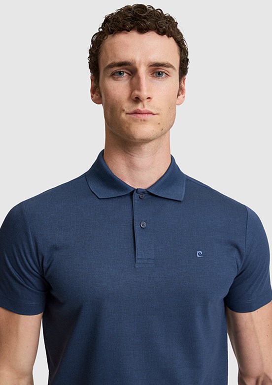 PİERRE CARDİN - Erkek Lacivert Polo Yaka T-Shirt