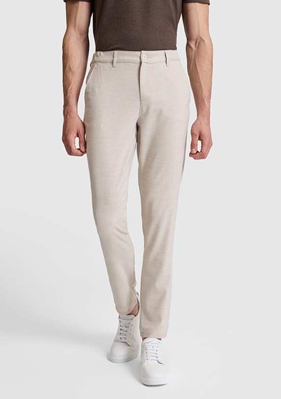 PİERRE CARDİN - Erkek Bej Slim Pantolon
