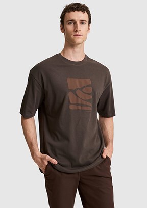PİERRE CARDİN - Erkek Kahverengi Comfort T-Shirt
