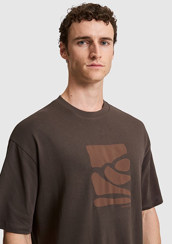 PİERRE CARDİN - Erkek Kahverengi Comfort T-Shirt