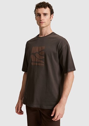 PİERRE CARDİN - Erkek Kahverengi Comfort T-Shirt