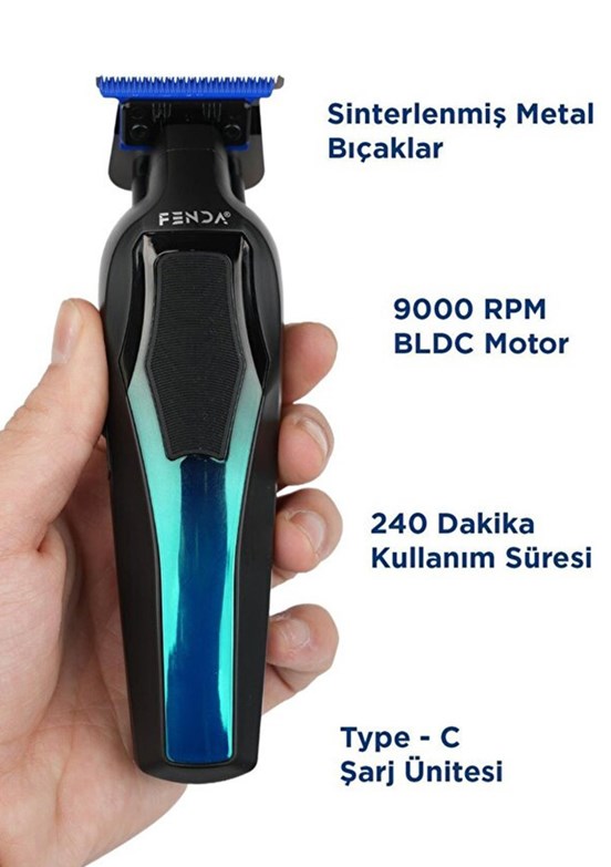 FENDA - Profesyonel Saç ve Sakal Kesme Makinesi Yeşil