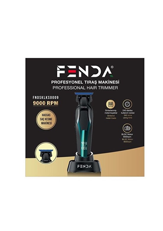 FENDA - Profesyonel Saç ve Sakal Kesme Makinesi Yeşil