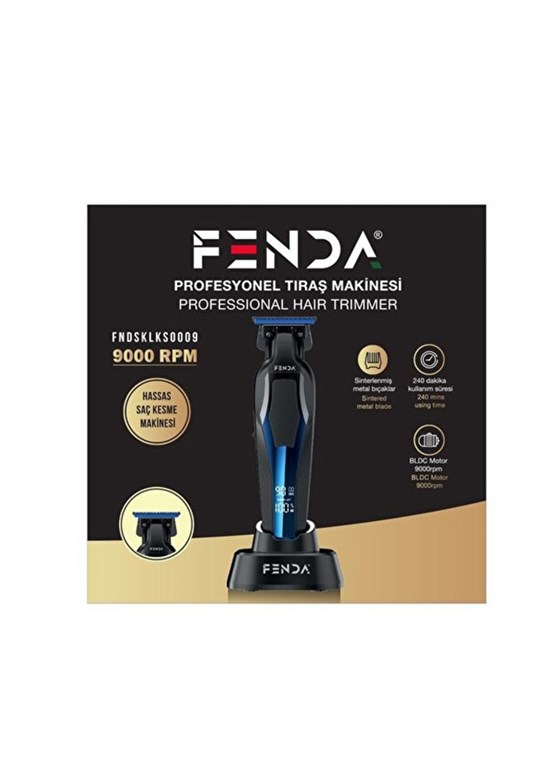FENDA - Profesyonel Saç ve Sakal Kesme Makinesi Mavi