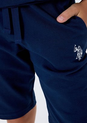 US POLO ASSN - Erkek Çocuk Lacivert Şortlu İkili Takım