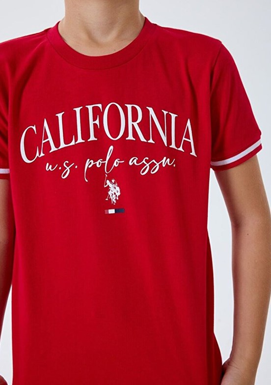 US POLO ASSN - Erkek Çocuk Kırmızı Şortlu İkili Takım