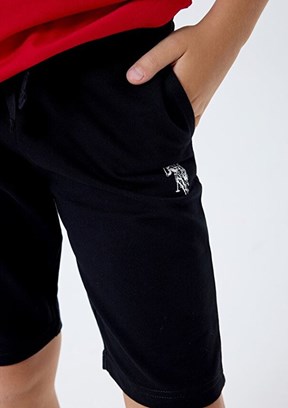 US POLO ASSN - Erkek Çocuk Kırmızı Şortlu İkili Takım
