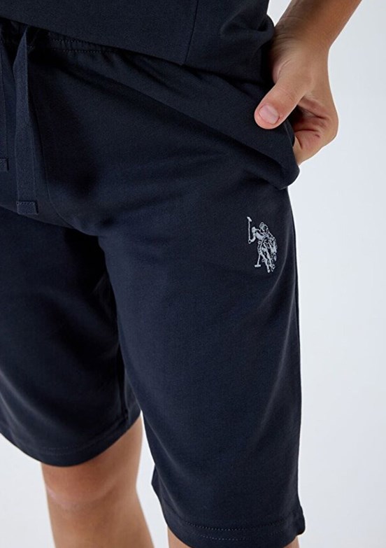 US POLO ASSN - Erkek Çocuk Antrasit Şortlu İkili Takım