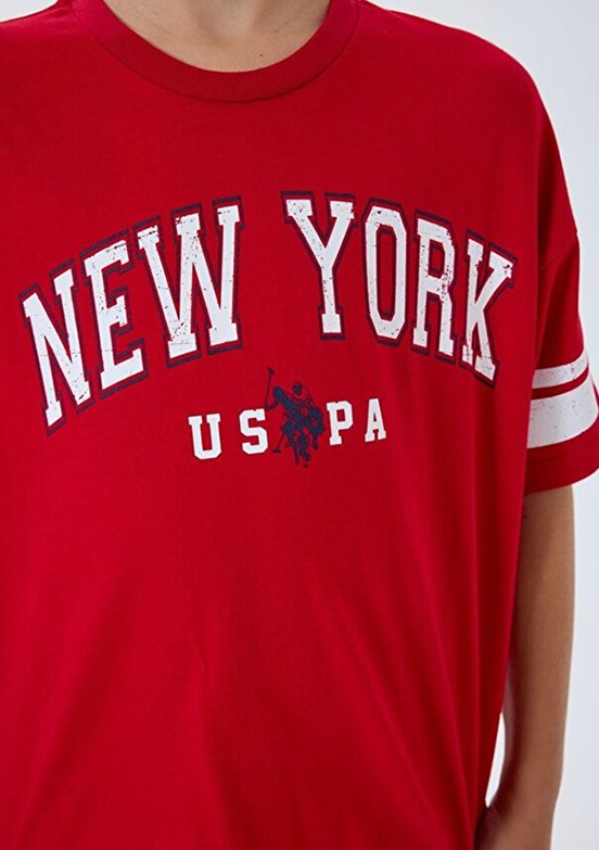 US POLO ASSN - Erkek Çocuk Kırmızı Şortlu İkili Takım