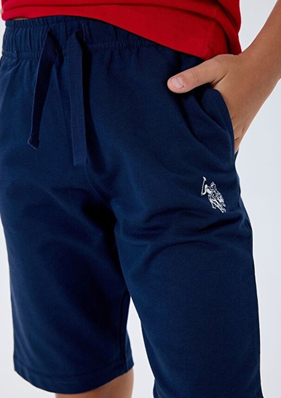 US POLO ASSN - Erkek Çocuk Kırmızı Şortlu İkili Takım