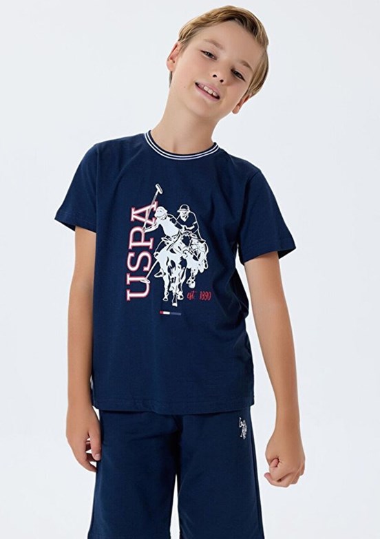 US POLO ASSN - Erkek Çocuk Lacivert Şortlu İkili Takım