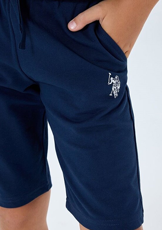 US POLO ASSN - Erkek Çocuk Lacivert Şortlu İkili Takım
