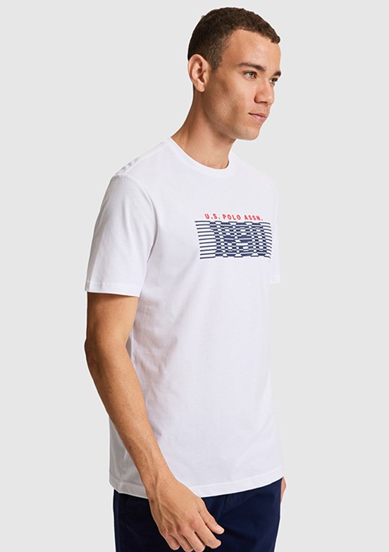 US POLO ASSN - Erkek Beyaz Kısa Kol T-Shirt