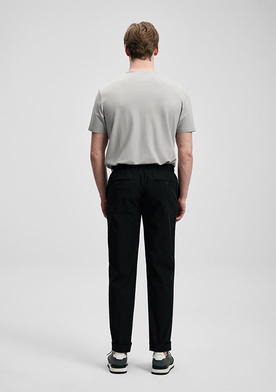 LUFİAN Finto - 111020323 Erkek Bej Bisiklet Yaka T-Shirt