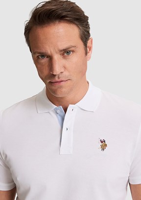 US POLO ASSN - Erkek Beyaz Basic T-Shirt
