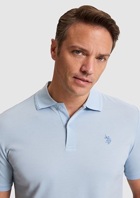 US POLO ASSN - Erkek Mavi Basic T-Shirt