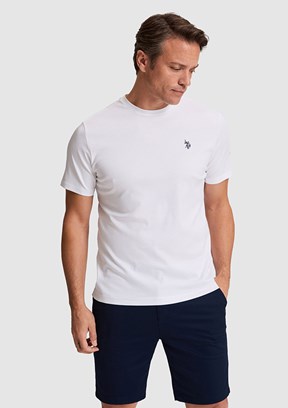 US POLO ASSN - Erkek Beyaz Basic T-Shirt