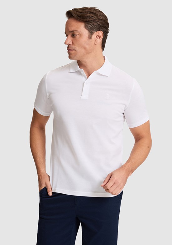 US POLO ASSN - Erkek Beyaz Basic T-Shirt