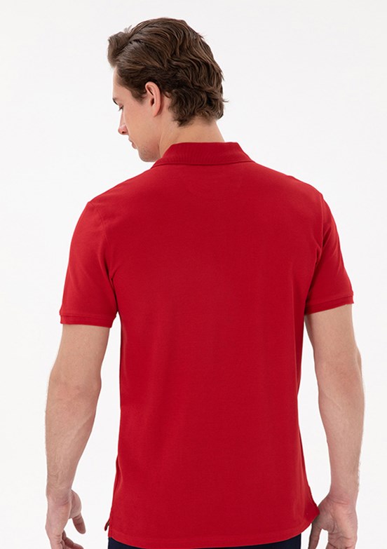 US POLO ASSN - Erkek Kırmızı Basic T-Shirt
