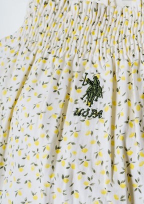 US POLO ASSN - Kız Bebek Beyaz Tulum Elbise