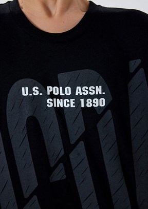 US POLO ASSN - Erkek Çocuk Siyah Şortlu İkili Takım