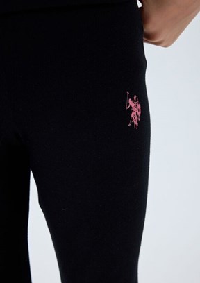 US POLO ASSN - Kız Çocuk Siyah Taytlı İkili Takım