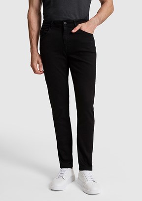 PİERRE CARDİN - Erkek Siyah Slim Jean Pantolon