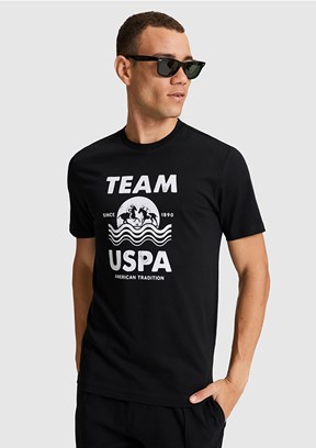 US POLO ASSN - Erkek Siyah Kısa Kol T-Shirt