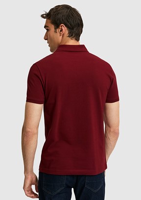 US POLO ASSN - Erkek Bordo Polo Yaka T-Shirt