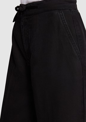 US POLO ASSN - Kadın Siyah Rahat Kesim Jean Pantolon