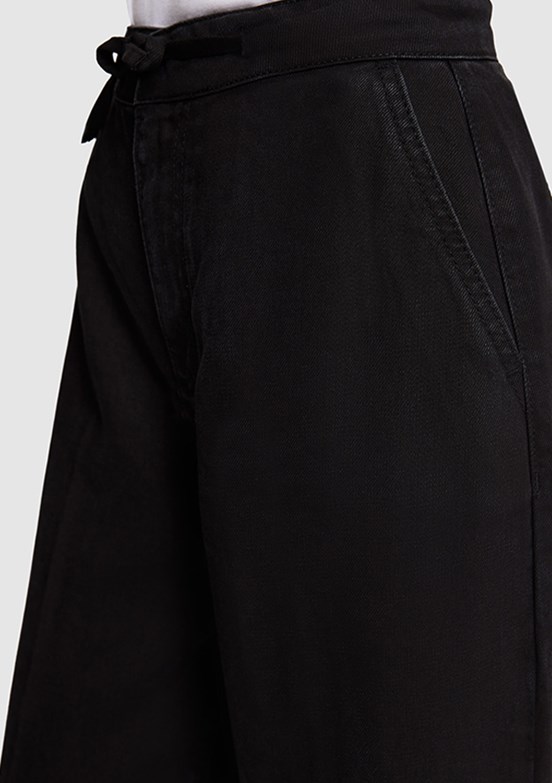 US POLO ASSN - Kadın Siyah Rahat Kesim Jean Pantolon