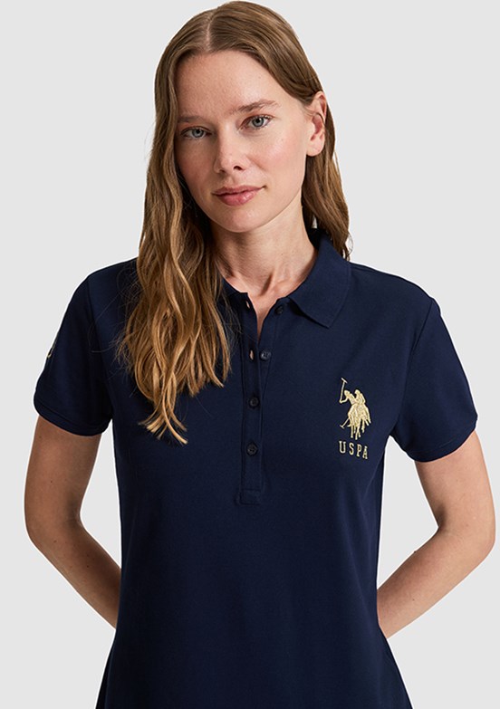 US POLO ASSN - Kadın Lacivert Örme Elbise