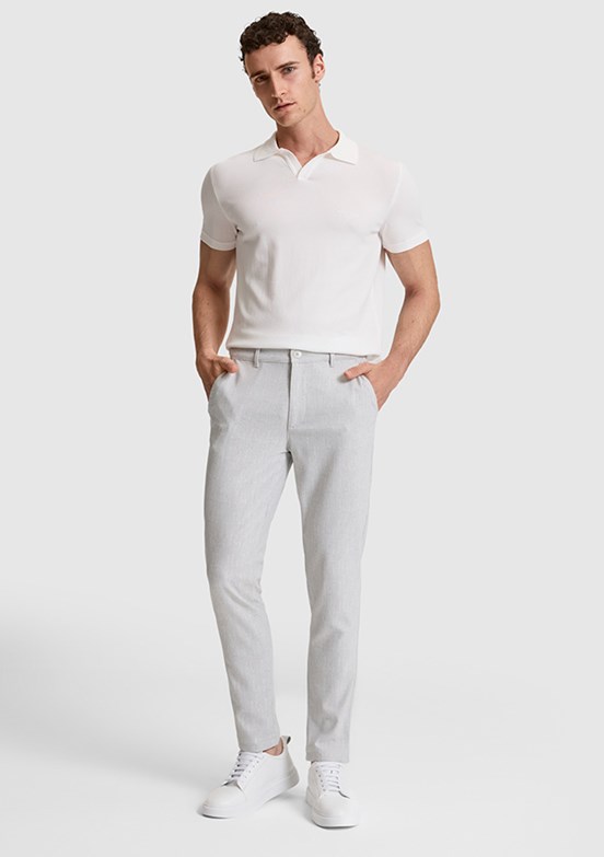 PİERRE CARDİN - Erkek Gri Slim Pantolon
