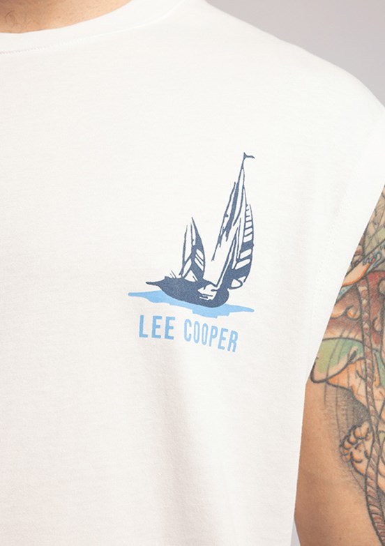 LEE COOPER Carl - 262 LCM 243007 Erkek Beyaz Atlet T-Shirt